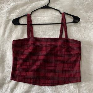 Cropped plaid top